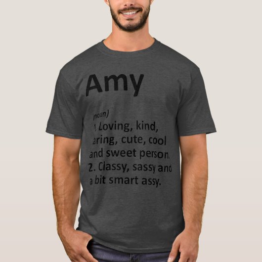 T-shirt AMY Definition Personalized Name Funny Birthday (Devant)
