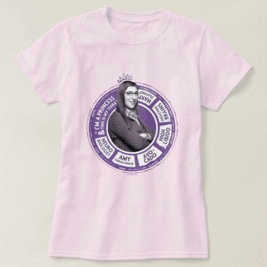 T-shirt Amy Farrah Fowler - Graphique d'informations (Design devant)
