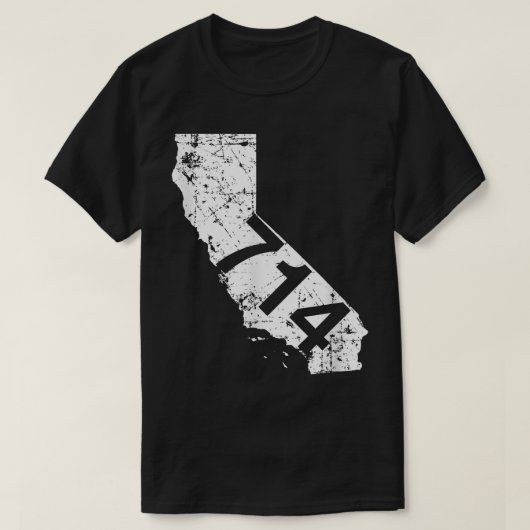 T-shirt Anaheim Santa Ana Area Code 714 , Venin de Califor (Design devant)