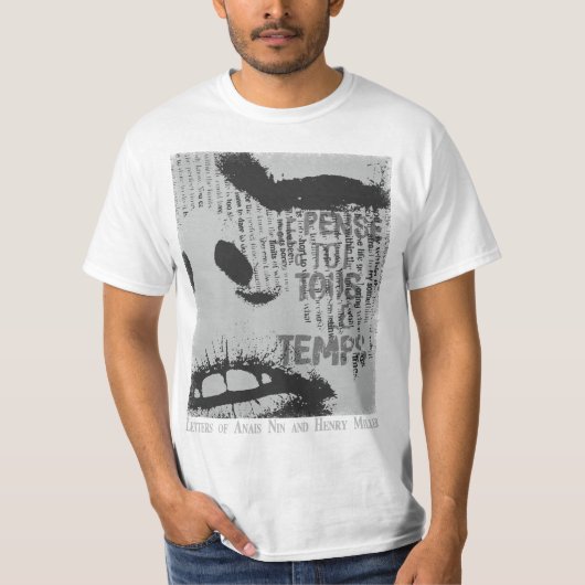 T-shirt Anais Nin/Henry Miller (Devant)