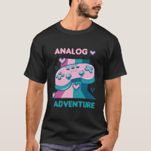 T-shirt Analog Adventure Retro Funny Gamer Designs Présent