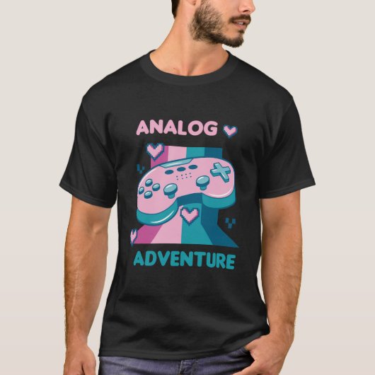 T-shirt Analog Adventure Retro Funny Gamer Designs Présent (Devant)