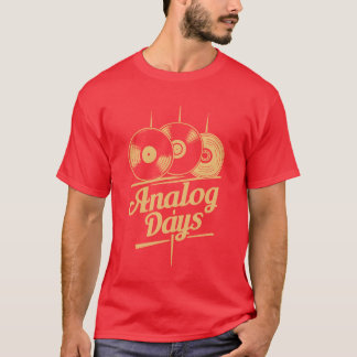 T-shirt Analog Days Vintage Vinyl Record Music Lover 90s f