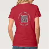 T-shirt Analyse de code QR Conception de texte personnalis (Dos)