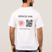 T-shirt Analyse du code QR et logo personnalisé de l'entre (Dos)