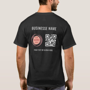 T-shirt Analyse du code QR et logo personnalisé de l'entre