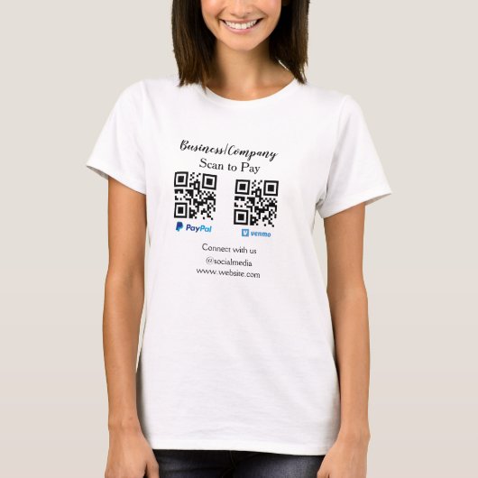 T-shirt Analyser pour payer q r code paypal venmo ajouter (Devant)