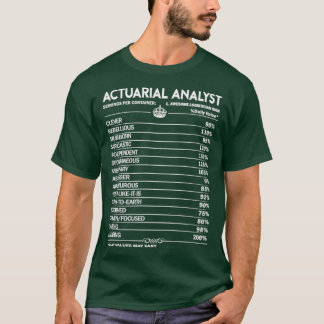 T-shirt Analyste actuariel Analyste actuariel    Analyste 