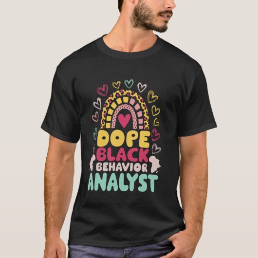 T-shirt Analyste de comportement noir de talent (Devant)