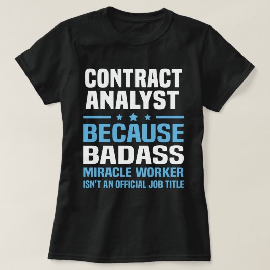 T-shirt Analyste de contrat (Design devant)