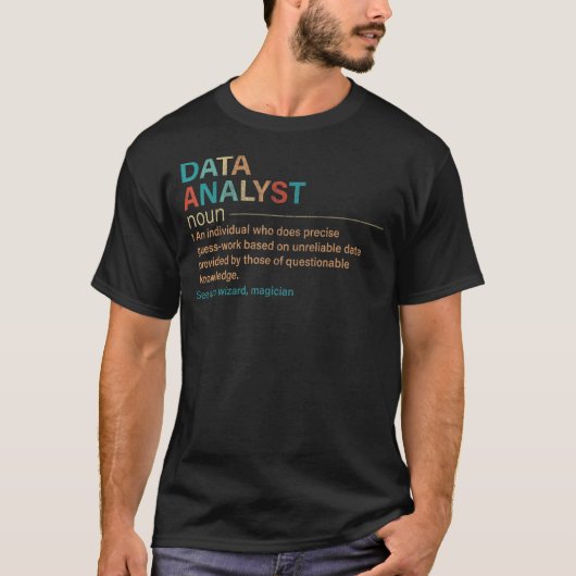 T-shirt analyste de données définition data scientist vint (Devant)