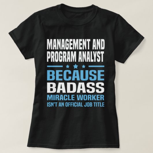 T-shirt Analyste de gestion et de programme (Design devant)