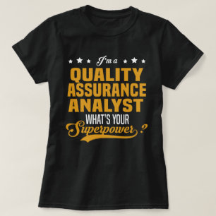 T-shirt Analyste de l'assurance de la qualité
