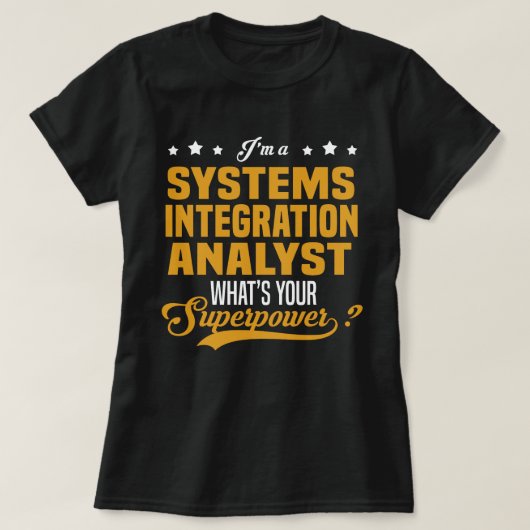 T-shirt Analyste de l'intégration des systèmes (Design devant)