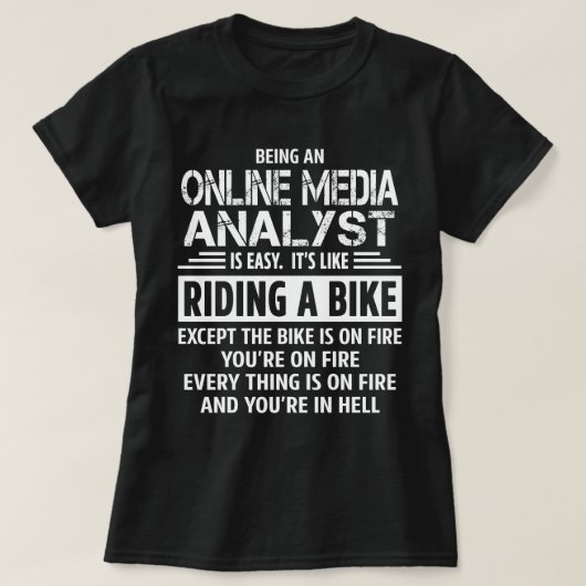 T-shirt Analyste de médias en ligne (Design devant)