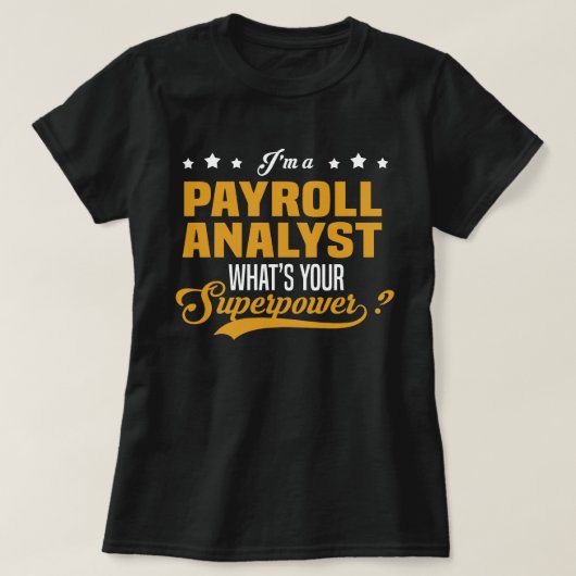 T-shirt Analyste de paie (Design devant)
