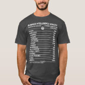 T-shirt Analyste de renseignements commerciaux Analyste d' (Devant)