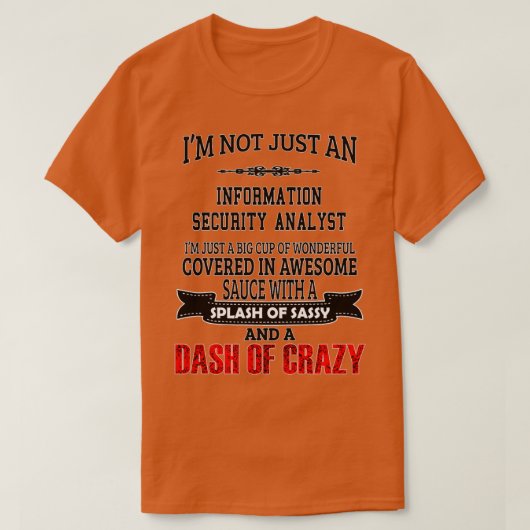 T-shirt Analyste de sécurité de l'information Funny Inform (Design devant)