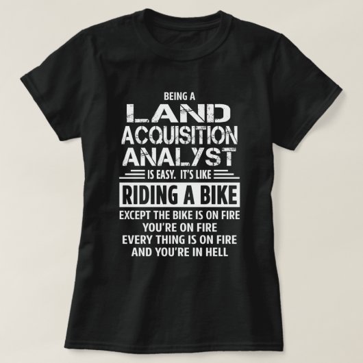 T-shirt Analyste des acquisitions foncières (Design devant)