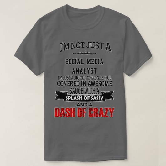 T-shirt Analyste des médias sociaux Anniversaire Noël Cade (Design devant)