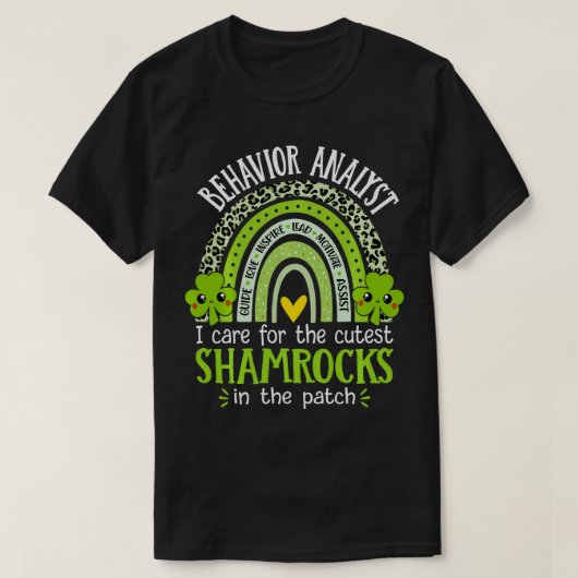 T-shirt Analyste du comportement Jour de la Saint Patrick  (Design devant)