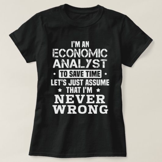 T-shirt Analyste économique (Design devant)