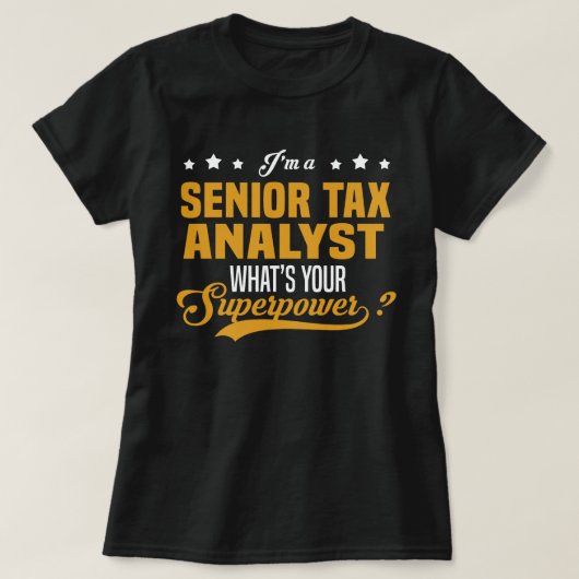T-shirt Analyste fiscal principal (Design devant)