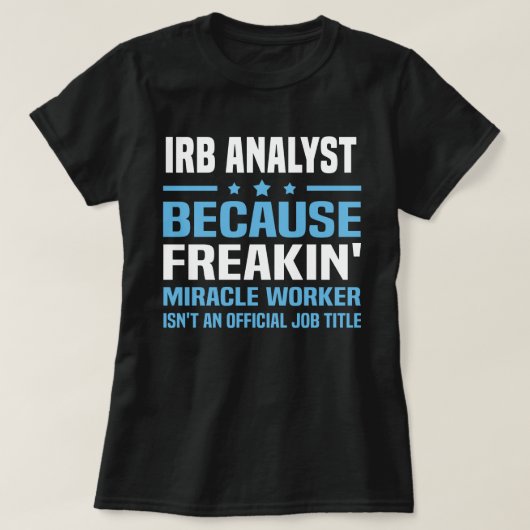 T-shirt Analyste IRB (Design devant)