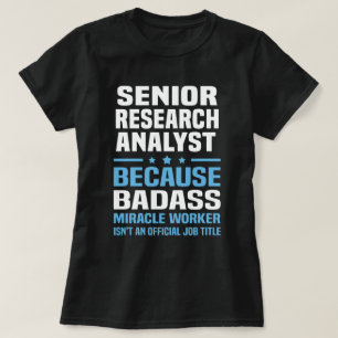 T-shirt Analyste principal de recherche