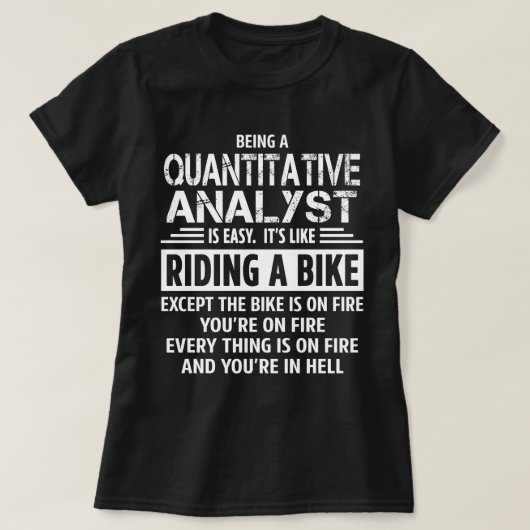 T-shirt Analyste quantitatif (Design devant)