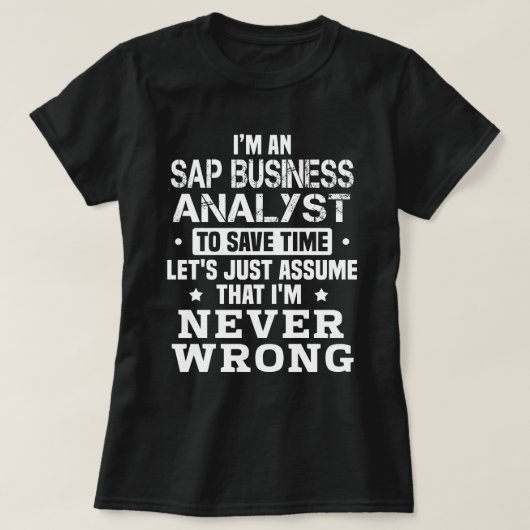 T-shirt Analyste SAP (Design devant)