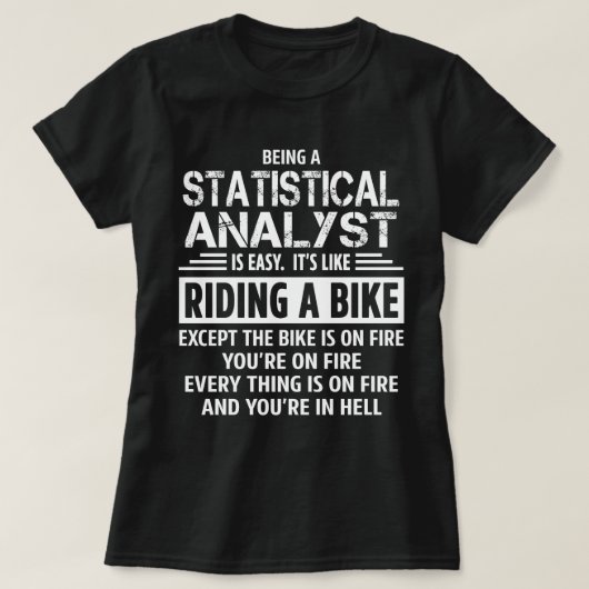 T-shirt Analyste statistique (Design devant)