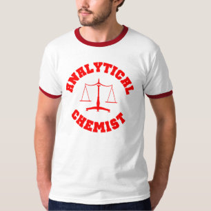 T-shirt analytique de chimiste (rouge)