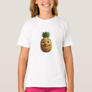 T-shirt Ananas 3D Mignon et Joyeux en Caractère d'Art