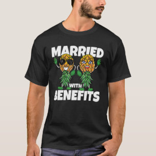 T-shirt Ananas À L'Arrière Marié Avec Avantages Swinge