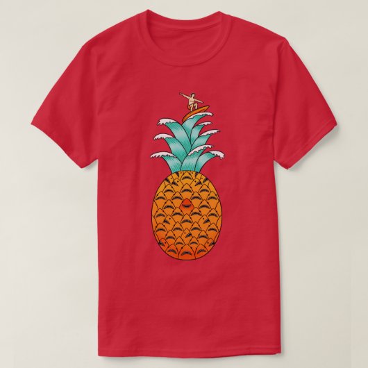 T-shirt Ananas aux requins (Design devant)