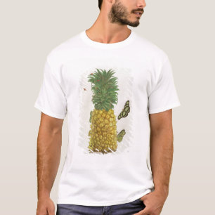 T-shirt Ananas avec chenille et papillons (main c