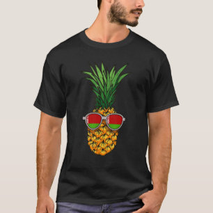 T-shirt Ananas biélorusse Biélorussie Drapeau Lunettes de