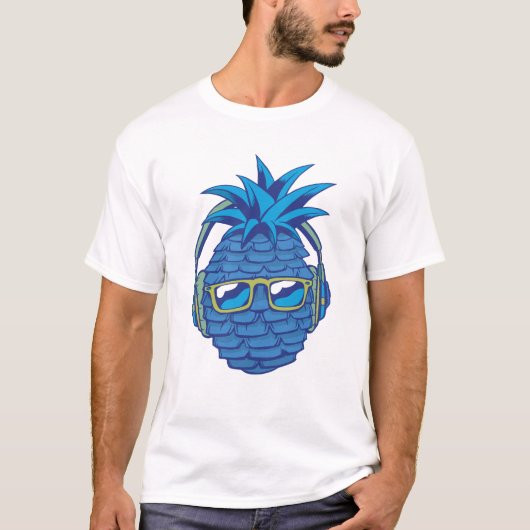 T-shirt Ananas bleu (Devant)