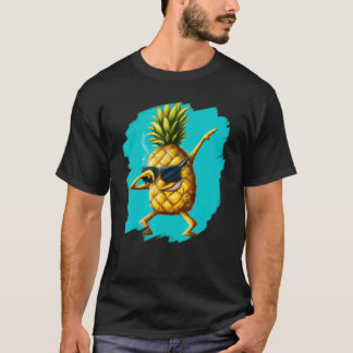 T-shirt Ananas Dabbing Aloha Lunettes de soleil Plage Dans