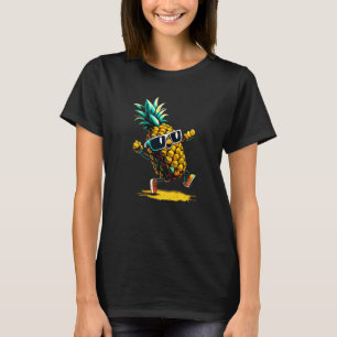 T-shirt Ananas Dabbing Hawaïen Tropical Aloha Plage