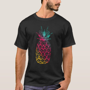 T-shirt Ananas Dans Techno Colours Festival Synthétiseur M