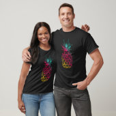T-shirt Ananas Dans Techno Colours Festival Synthétiseur M (Unisexe)