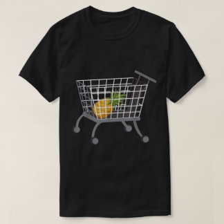 T-shirt Ananas Drôle dans la Conception de Panier d'Achat