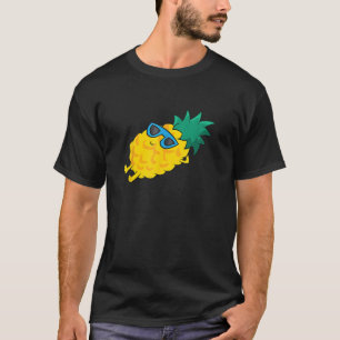 T-shirt Ananas drôle Lunettes de soleil Fruit été Pinea mi