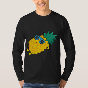 T-shirt Ananas drôle Lunettes de soleil Fruit été Pinea mi