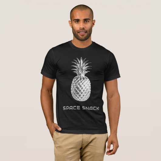 T-shirt Ananas en argent de la collation spatiale (Devant entier)