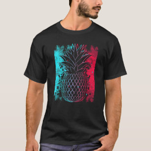 T-shirt Ananas en couleur techno de Festival Synthetiseur