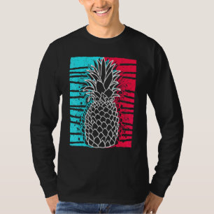 T-shirt Ananas en festival de couleur techno synthétiseur