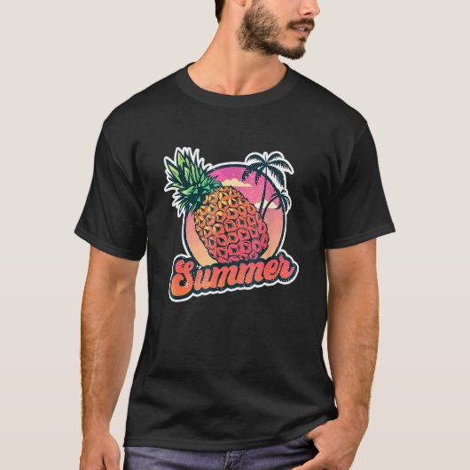 T-shirt Ananas En Mer Lunettes de soleil Pineap Tropical (Devant)